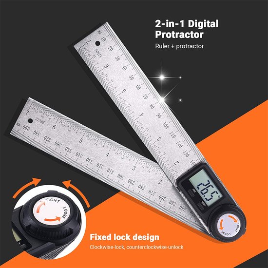 Goniomètre Médical Portable En PVC - Rapporteur D'angle Pour Kiné, Mesure Amplitude Articulaire (21,4 Cm)