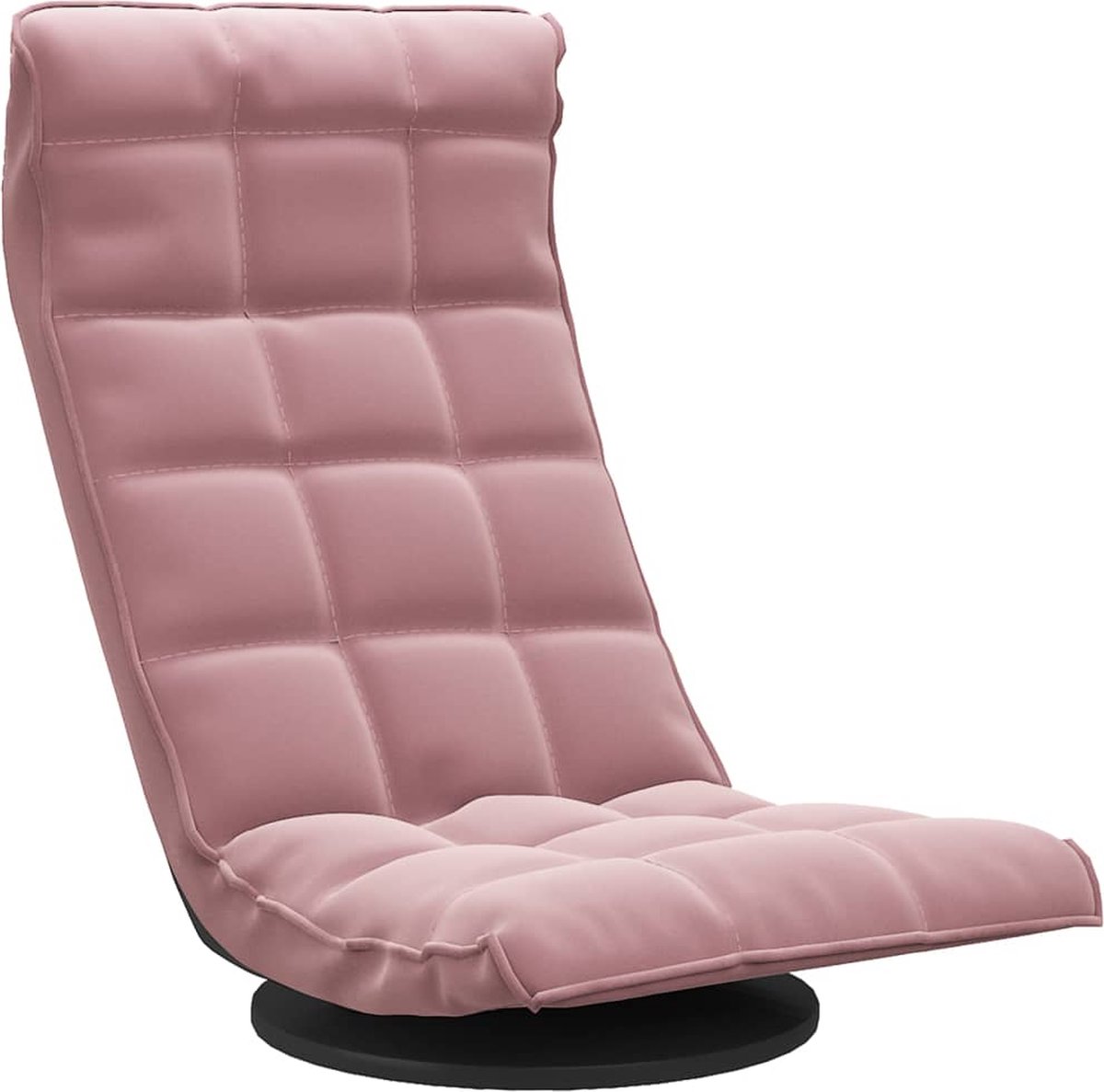 Fauteuil de salon vidaXL Vloerstoel draaibaar velours noir