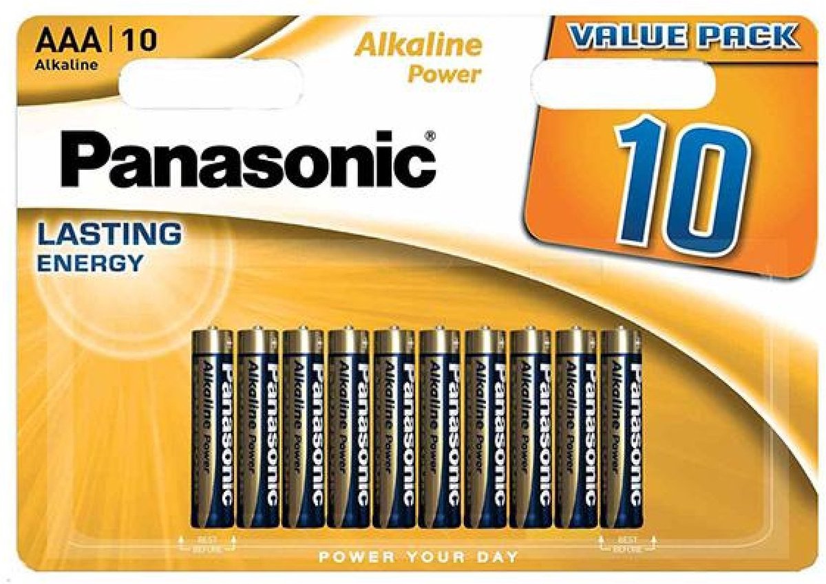 10 x AAA Alkaline Batterijen - Panasonic 1.5V LR03 R03