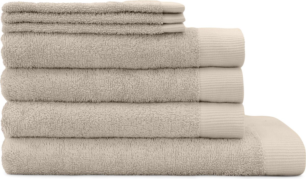 Gant de toilette en coton taupe 16x21 ESSENTIEL