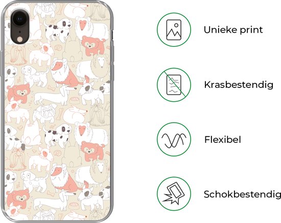 Coque iPhone XR - Motifs - Chien - Nourriture pour chiens pour chien - Coque de téléphone en Siliconen -