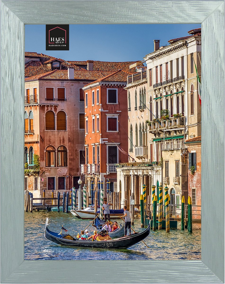 HAES deco Houten Fotolijst Venezia zilver voor 1 foto formaat 13x18 -SP13318