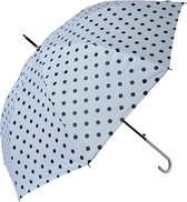 Paraplu Volwassenen Ø 100*88 cm Wit Polyester Stippen Regenscherm