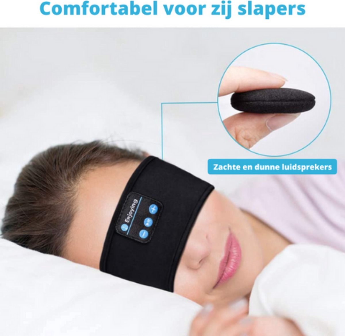 TDR - Casque de sommeil avec Bluetooth - Masque de sommeil avec Bluetooth -  Bandeau de