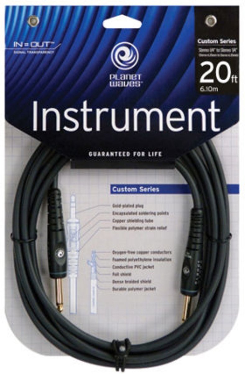 D'Addario PW-G-20 Instrumentenkabel 6m Custom - Instrumentenkabel