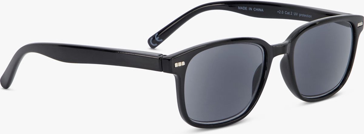 Five2One-Eyewear Zonneleesbril Dune Shiny Solid Black - +3 sterkte