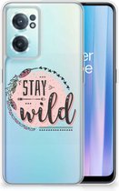Telefoon Hoesje OnePlus Nord CE 2 5G Siliconen Back Cover Transparant Boho Stay Wild