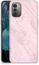 Smartphone hoesje Nokia G21 | G11 Leuk Hoesje Marble Pink