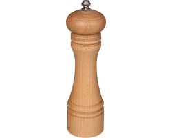 Foto: Pepermolen zoutmolen hout beige 22 cm pepermaler zoutmaler kruiden en specerijen vermalers