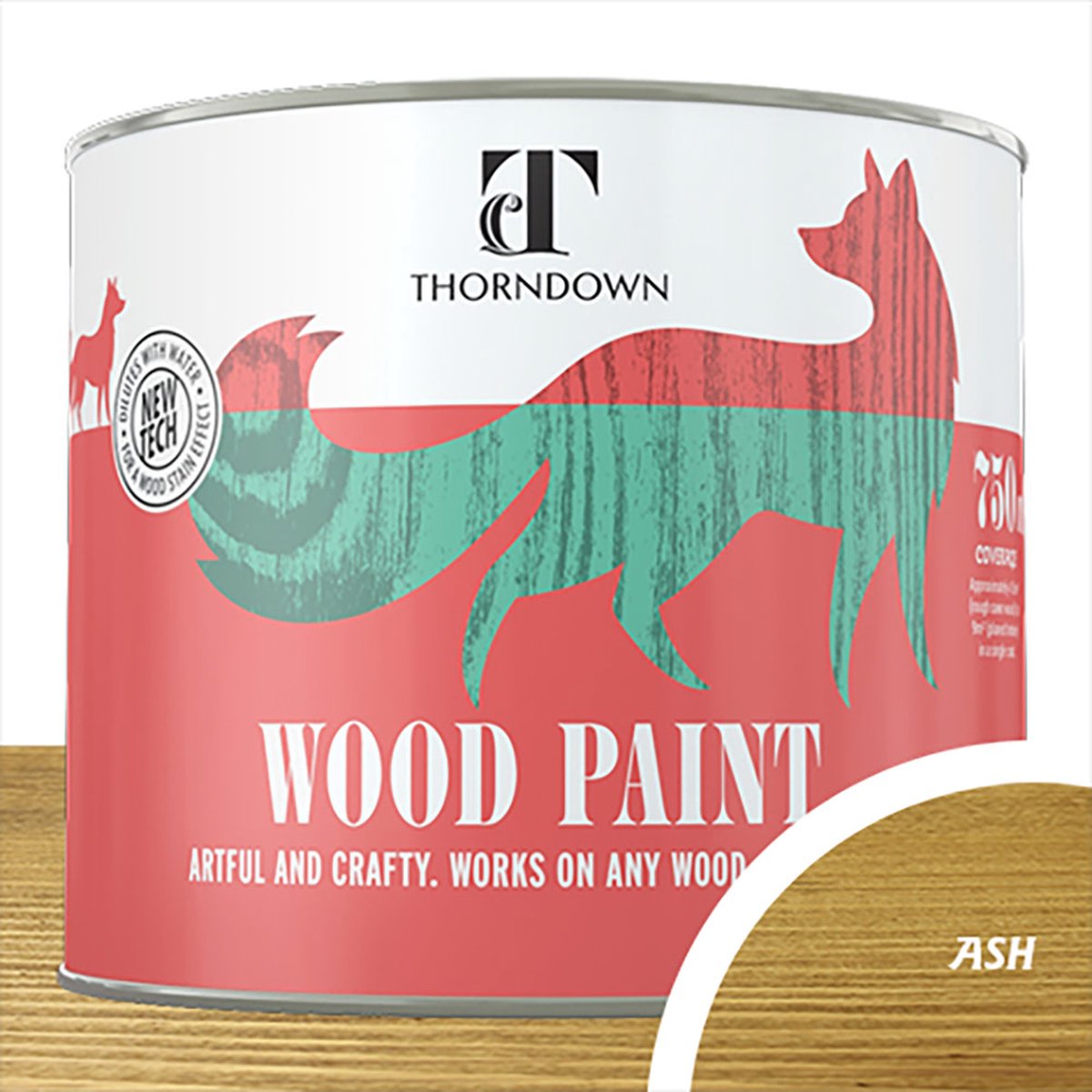 Thorndown houtverf Ecologisch Bruin Naturel - waterbasis - 750ML