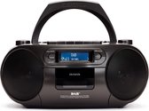 Bol.com Aiwa BBTC-660DAB Zwart draagbare DAB+/FM radio - met cd-speler cassette Bluetooth USB aanbieding