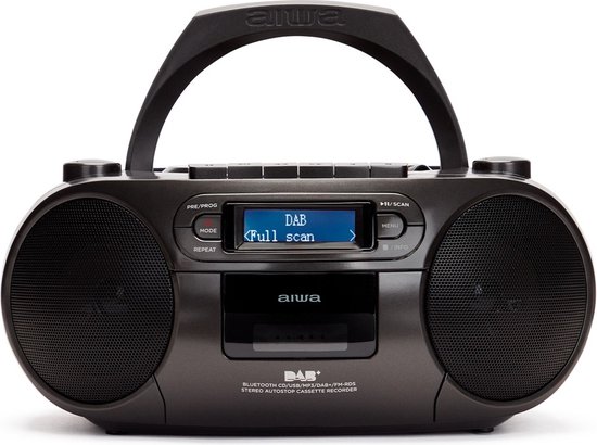 Aiwa BBTC-660DAB Zwart draagbare DAB+/FM radio - met cd-speler, cassette,  Bluetooth, USB | bol.com