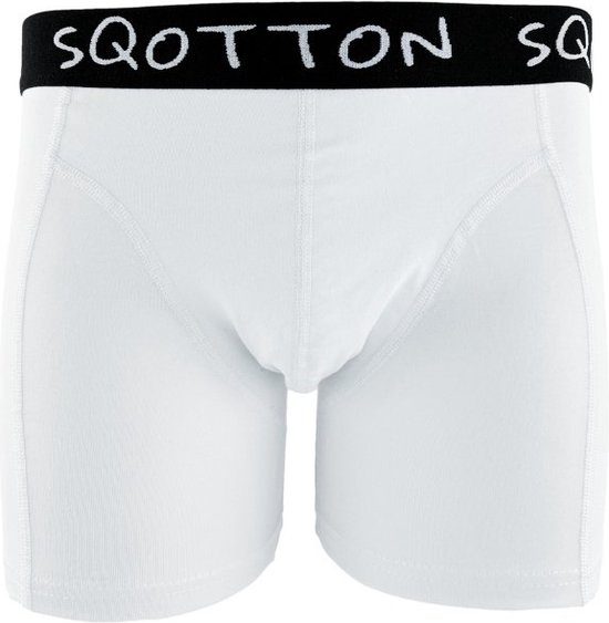 Boxershort - SQOTTON® - Basic - Wit - Maat L