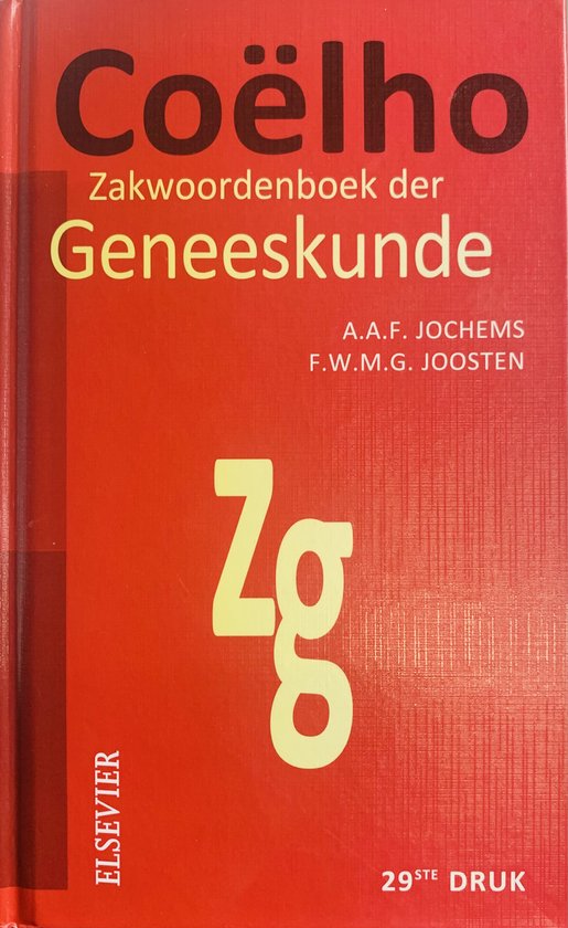 Coëlho Zakwoordenboek Der Geneeskunde / Druk 29