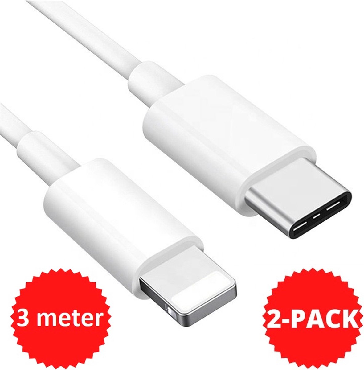 Câble chargeur iPhone 3 mètres - Câble iPhone - Câble Lightning USB C -  Câble chargeur... | bol.com