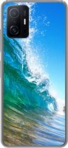 Geschikt voor Xiaomi 11 Lite 5G NE hoesje - Een close-up van een golf die breekt voor de kust van Hawaii - Siliconen Telefoonhoesje