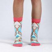 Colorcool Dames Sokken | Pastel Retro Socks | Katoen  | 36-40 | Normale boord - Naadloos - Geen Padding