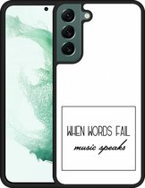 Galaxy S22+ Hardcase hoesje Music Speaks - Designed by Cazy