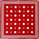Boerenzakdoek - rood, wit - 56 x 56cm