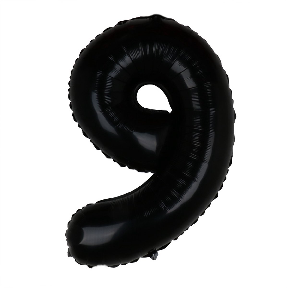 Folieballon / Cijferballon Zwart XL - getal 9 - 82cm