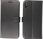 iPhone X & iPhone XS Hoesje - Echt Lederen Wallet Case Telefoonhoesje - Zwart