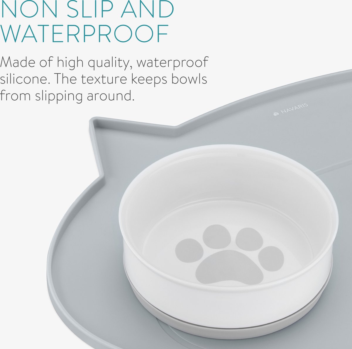 Voederbakmat voor Katten en Honden, 3-delige Siliconen Voedselmat