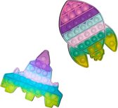 Pop IT - 2 in 1 - Raket en Spaceship - Stoere fidget toys - friemelspeelgoed