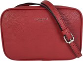 Flora&Co - Paris - Crossbody handtas - 2 vakken met rits - instelbare riem - bordeaux/donker rood- lange riem 130cm