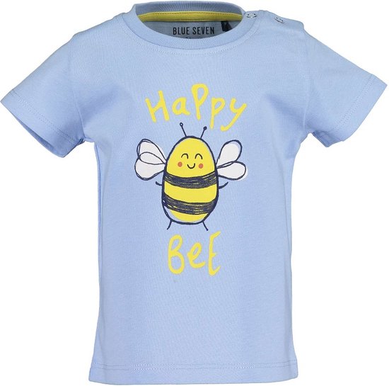 Blue Seven - T-shirt - happy bee -blauw