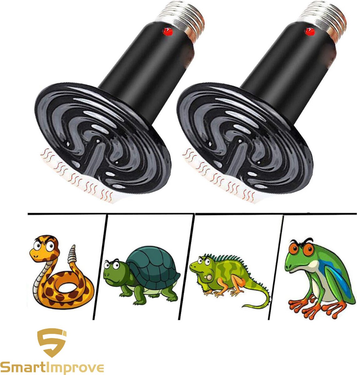 De Beste Kookplaten SmartImprove Warmtelampen 2 Stuks Terrarium