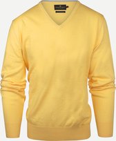 Steppin' Out Mannen Trui Steppin' Out Lente/Zomer 2022 Trui Cotton Cashmere Vneck Mannen - Regular Fit - Katoen - Geel (S) Geel Katoen Maat: S