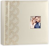 Luxe fotoboek/fotoalbum Anais bruiloft/huwelijk met 50 paginas goud - 32 x 32 x 5 cm