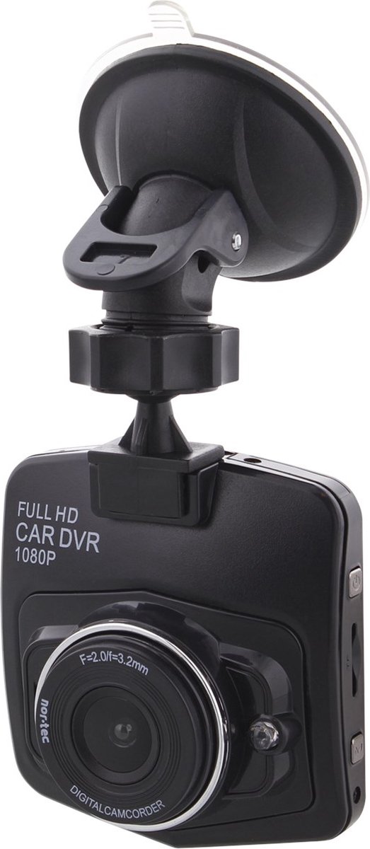 Nor-Tec - dual dashcam - Full HD - met geluid - lcd-scherm - Met parkeermodus en nachtzichtfunctie - voor autos - camera - infrarood-nachtzichtfunctie