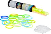 Relaxdays glowsticks 100 stuks - met verbindingen - lightsticks - glow sticks