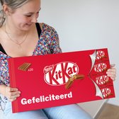 "Gefeliciteerd!" - Gigantische KitKat Reep - 900 gram overheerlijke Chocolade