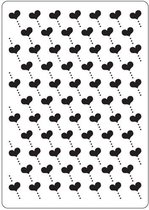 CTFD3021 Embossingfolder Crafts too - love hearts - harten schuin diagonaal hart patroon