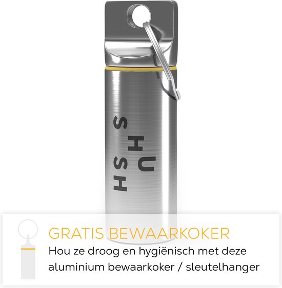 Shush Biker Earplugs - Motor oordoppen van synthetisch rubber - 365x herbruikbaar - Gehoorbescherming tegen windruis op de motor - Keramisch filter met de beste prestaties (SNR 24 dB)