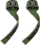 Marrald Lifting Straps - set van 2 - Padded - Anti Slip - fitness crossfit deadlift grip - Groen