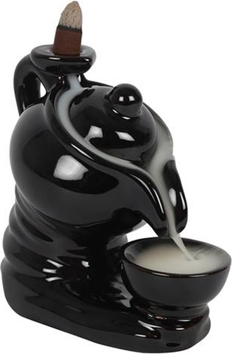 Something Different Backflow Wierookhouder Teapot Zwart