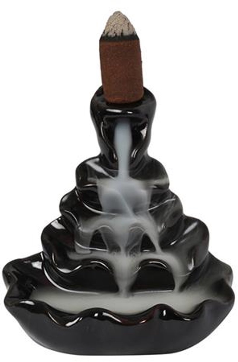 Something Different Backflow Wierookhouder 4-Tier Ripple Zwart