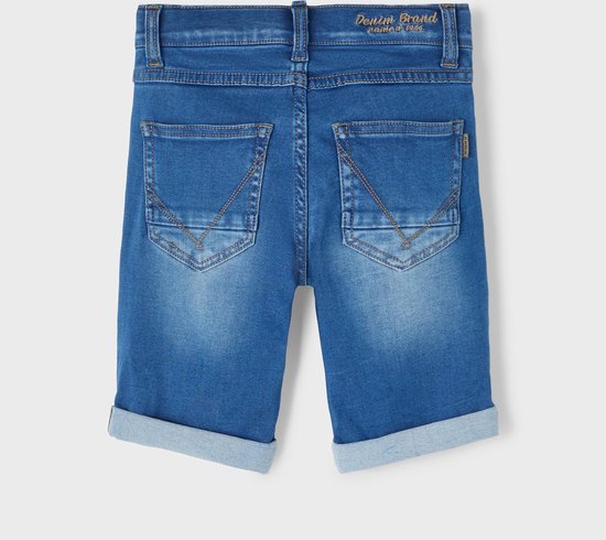Name It KIDS Slim Fit Denim Short NKFSALLI Dark Blue Denim Korte Broek Blauw Meisjes Stretchdenim 146 19 454002