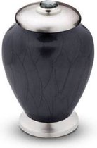 Mini Messing urn Simplicity zwart zilver