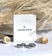 Jadeora® - Oorbellen (Oorringen) - Dames -Gerhodineerd Messing met Zilverkleurig