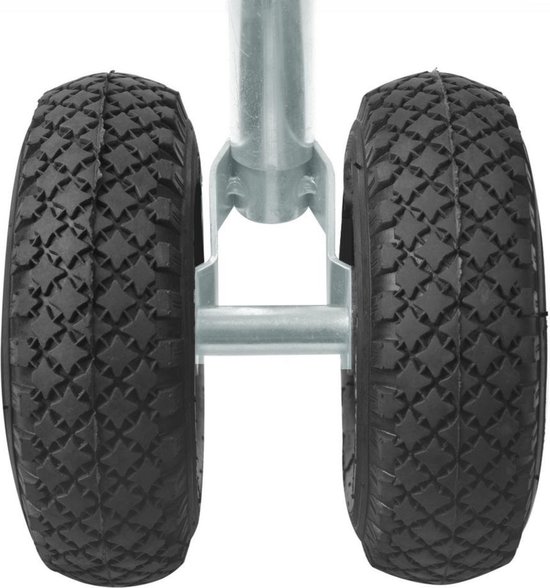 ProPlus Dubbel neuswiel - Kunststof velg - Luchtband - Ø 260 x 85 mm - 48 mm buis - Max. 150 kg van ProPlus — afbeelding 5