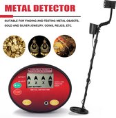 Detectieapparaat-Handheld metaaldetector Treasure Finder Hoge precisie - met 230 mm waterdichte zoekspoel - LCD-scherm