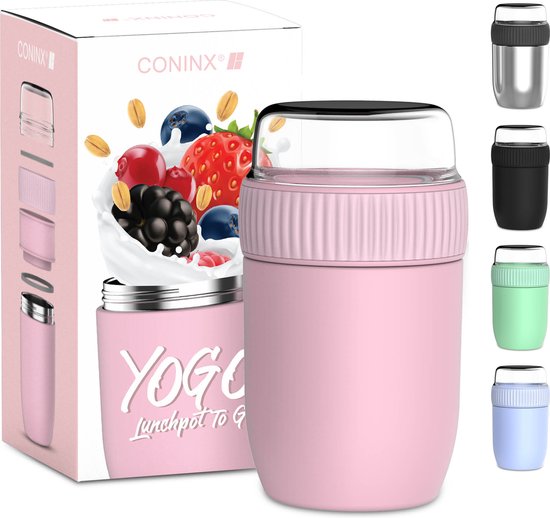 Coninx Thermos Lunchbox Muesli beker to go Yoghurtbeker to go