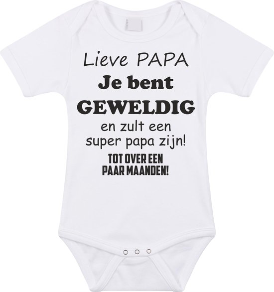 Barboteuse Bébé avec joli texte | cher papa tu es incroyable |annonce de grossesse | cadeau papa maman grand-père grand-mère oncle tante | cadeau de maternité | Taille 68 blanc