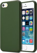 iPhone 5 hoesje groen siliconen case - iPhone SE 2016 hoesje groen - iphone 5s hoesje groen hoes cover