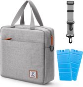 Sac isotherme 4 couches Brisby - Sac à lunch 7 litres - Gris clair