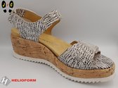 Helioform dames sandaal, H345 wit/zwart, Maat 41